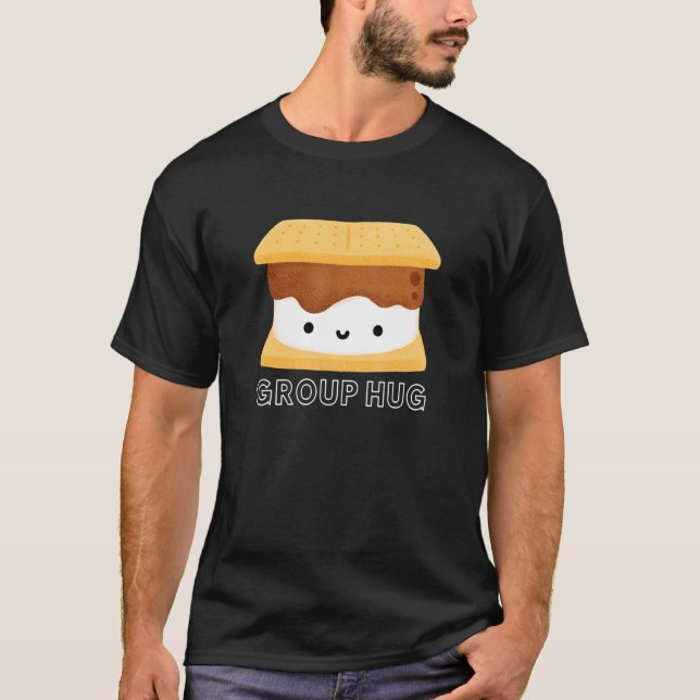 Group Hug Smores Marshmallows Campfire Camping T-Shirt (Front)