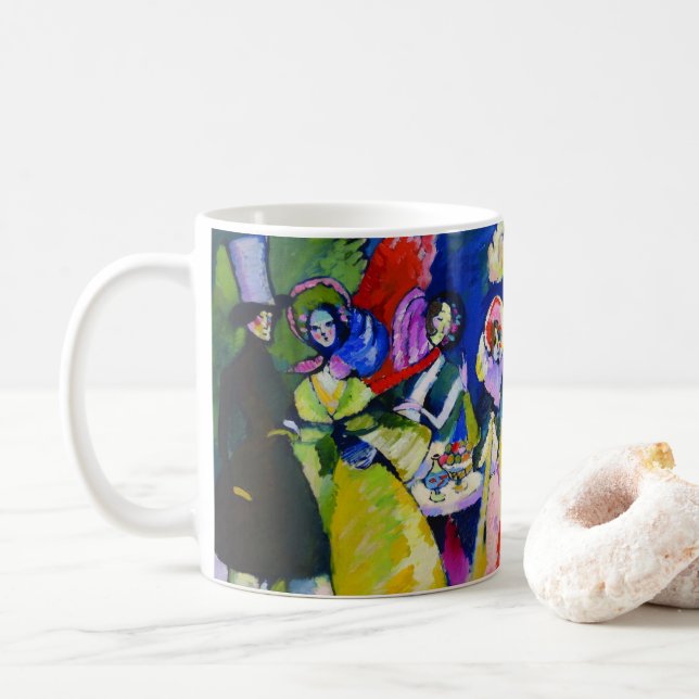 Group in Crinolines by Wassily Kandinsky Coffee Mug (With Donut)