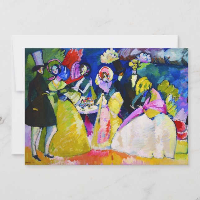 Group in Crinolines by Wassily Kandinsky Invitation (Front)