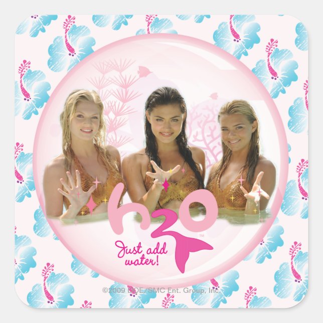 Group In Pink Bubble Square Sticker (Front)