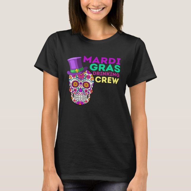 Group Mardi Gras Drinking Crew Matching Mardi Gras T-Shirt (Front)