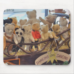 Group Of Antique Teddy Bears Mouse Mat