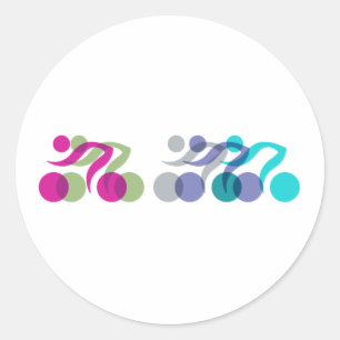 Group of Bikers Classic Round Sticker