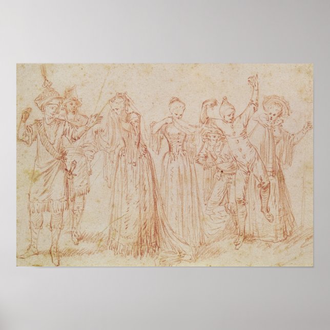 Group of Comic and Tragic Actors Poster (Front)