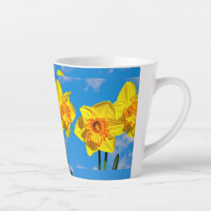 Group of Daffodils Gold Medal flowers Latte Mug