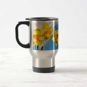 Group of Daffodils Gold Medal flowers Travel Mug