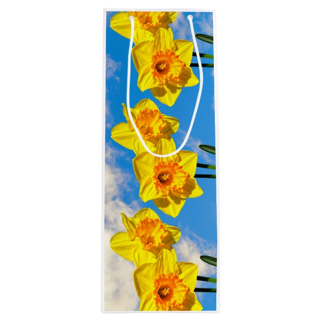 Group of Daffodils Gold Medal flowers Wine Gift Bag (Front)
