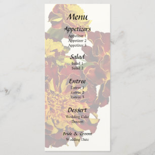 Group of Different Kinds of Marigolds Menu