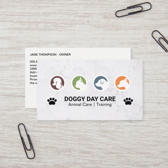 Group of Dogs  Business Card (Front/Back In Situ)