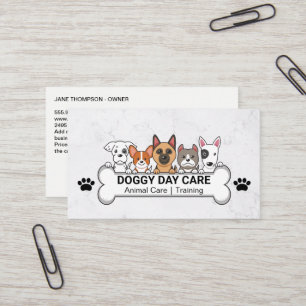 Group of Dogs Dog Bone Pet Care Business Card