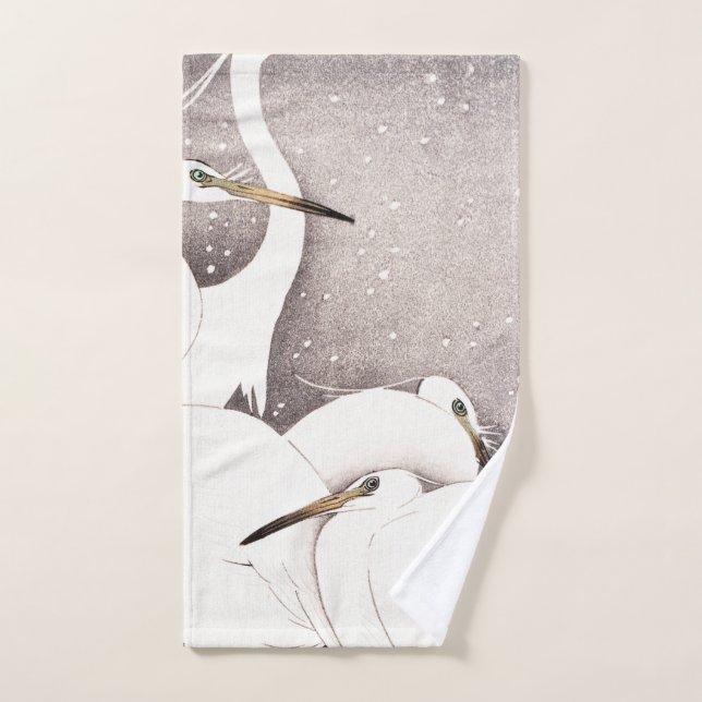 Group Of Egrets 1925 By Ohara Koson Hand Towel (Hand Towel)