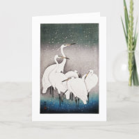 Group of Egrets - traditional Japanese