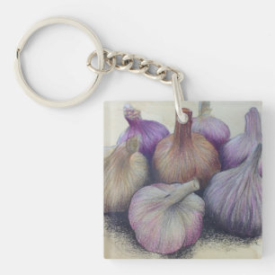 Group of Garlic Cloves Key Ring