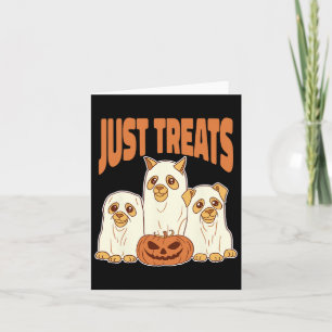 Group Of Ghost Dogs Spooky Halloween Cat Lover Kid Card