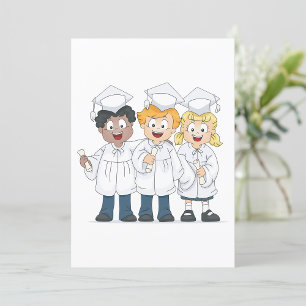 Group Of Graduates Invitation