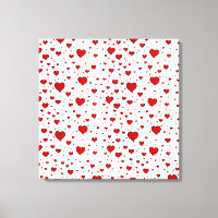 Group of Hearts Wrapped Canvas (Quad)