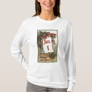 Group of Kids Hiding Behind Calendar T-Shirt