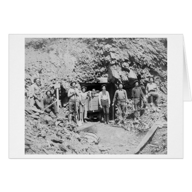 Group of Men outside of a Mine Photograph (Front Horizontal)