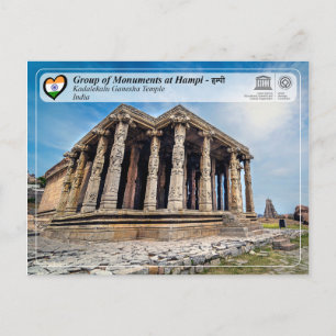 Group of Monuments at Hampi - Kadalekalu Temple Postcard