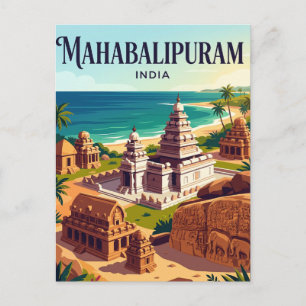 Group of Monuments at Mahabalipuram India Postcard