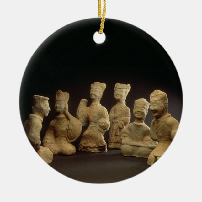 Group of Musicians, Dancers and Servants (terracot Ceramic Tree Decoration (Front)