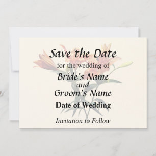 Group of Orange Lilies Save The Date