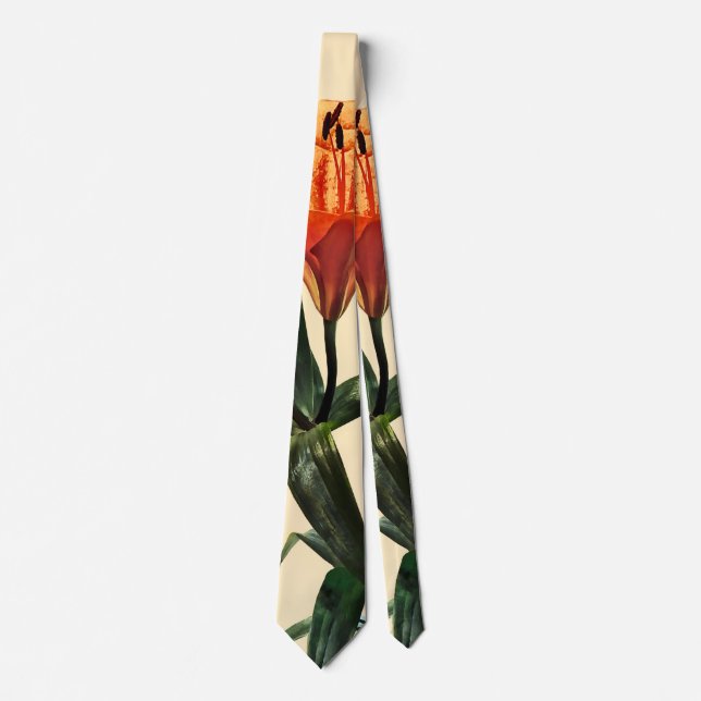 Group of Orange Lilies Tie (Front)