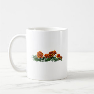 Group of Orange Marigolds With Yellow Tips Coffee Mug