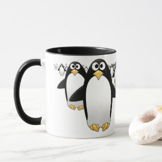 Group of Penquins on a coffee mug