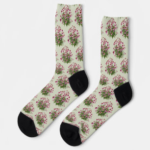 Group of Pink Coneflowers Socks