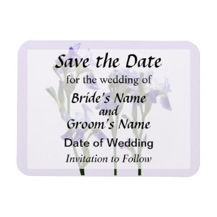 Group of Purple Irises Save the Date Magnet