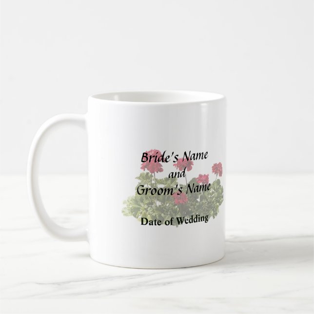 Group of Red Geraniums Coffee Mug (Left)