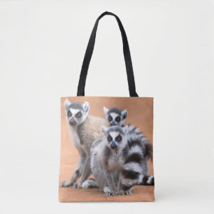 Group of Ring-Tailed Lemurs Tote Bag