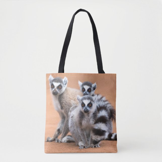 Group of Ring-Tailed Lemurs Tote Bag (Front)