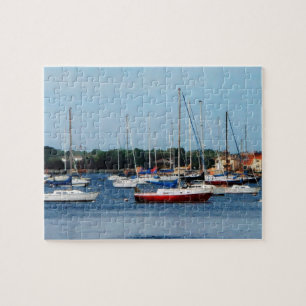 Group of Sailboats Newport RI Jigsaw Puzzle