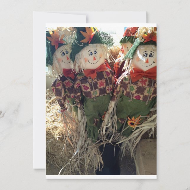 GROUP OF SCARECROWS PARTY INVITATION (Front)