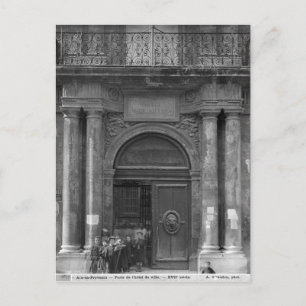 Group of schoolboys leaving the Hotel de Ville Postcard