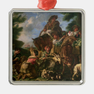 Group of shepherds with a horse metal tree decoration