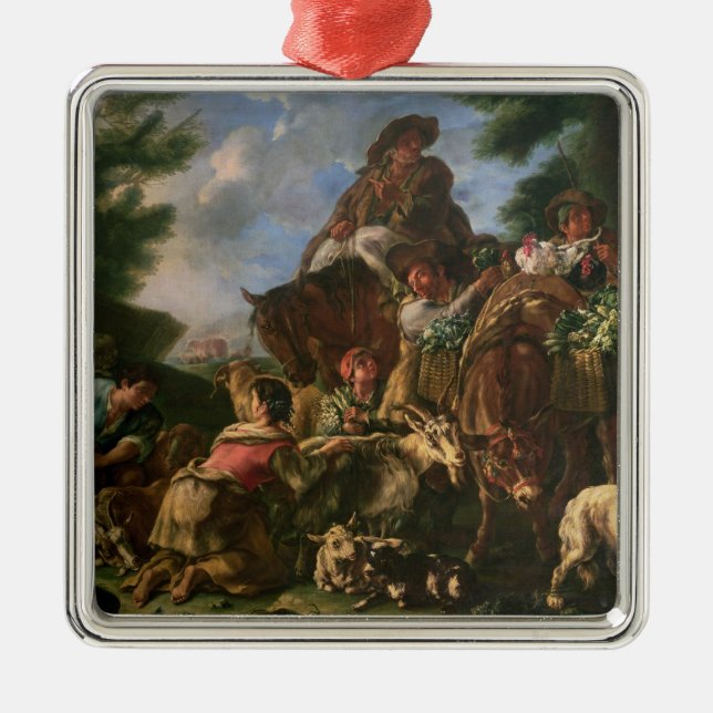 Group of shepherds with a horse metal tree decoration (Front)