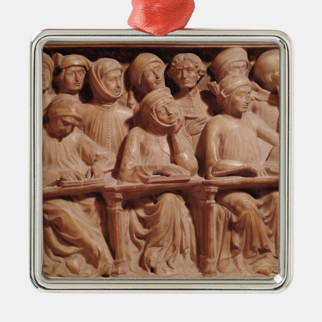 Group of Students from Bologna Metal Tree Decoration (Front)