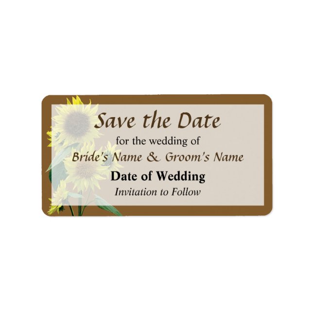 Group of Sunflowers Label (Front)