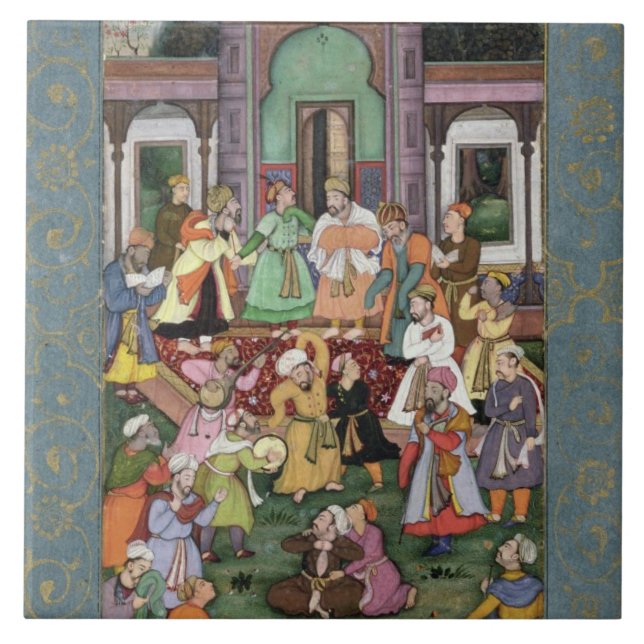 Group of Whirling Dervishes, from the Large Clive Tile (Front)