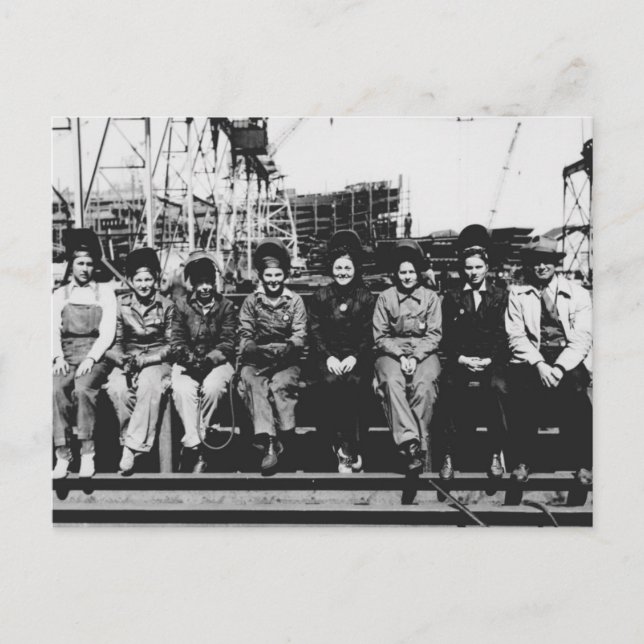 Group of Women Welders During World War Two Postcard (Front)