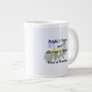 Group Of Yellow And Purple Pansies Wedding Product Large Coffee Mug
