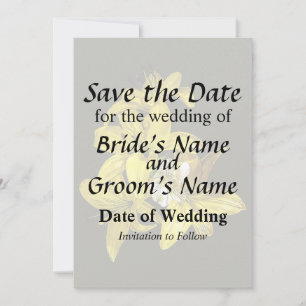 Group of Yellow Lilies Save The Date