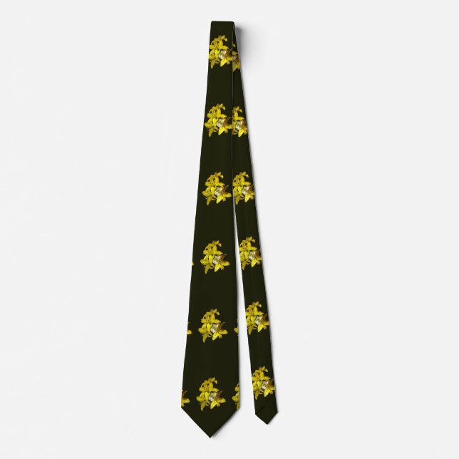 Group of Yellow Lilies Tie (Front)