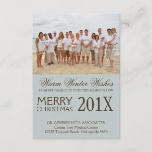 Group Photo Beach Holiday Wishes Invitation