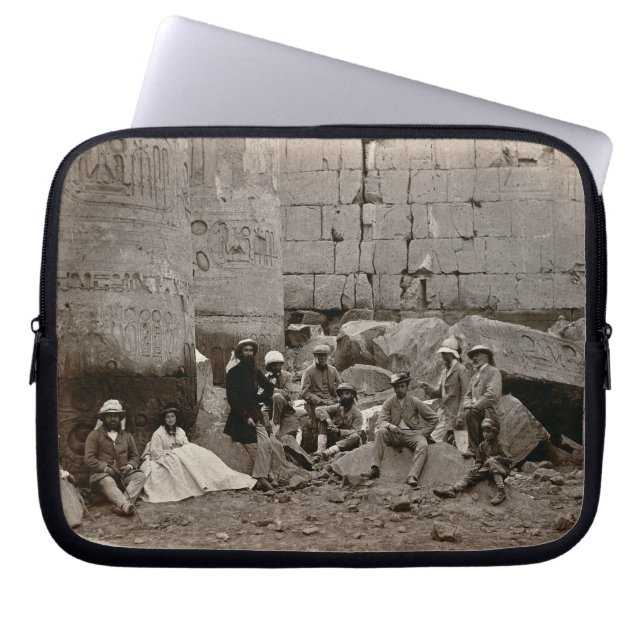 Group photograph in the Hall of Columns, Karnak, T Laptop Sleeve (Front)