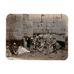 Group photograph in the Hall of Columns, Karnak, T Magnet