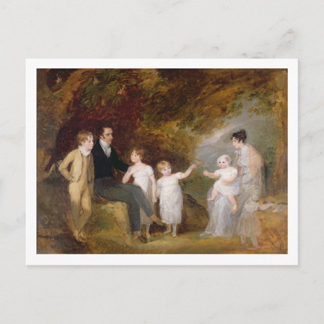 Group Portrait in a Wooded Landscape Postcard (Front)